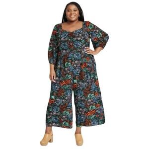 KNOX ROSE Floral Jumpsuit SZ XXL